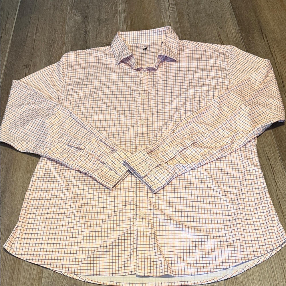 Men’s Horn Legend performance luxury button-down Tattersall checkered Shirt